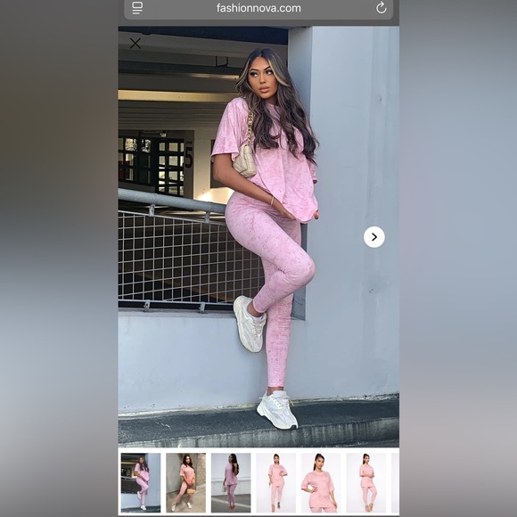 Pink Fashion Nova Leggings Set - Picture 1 of 3